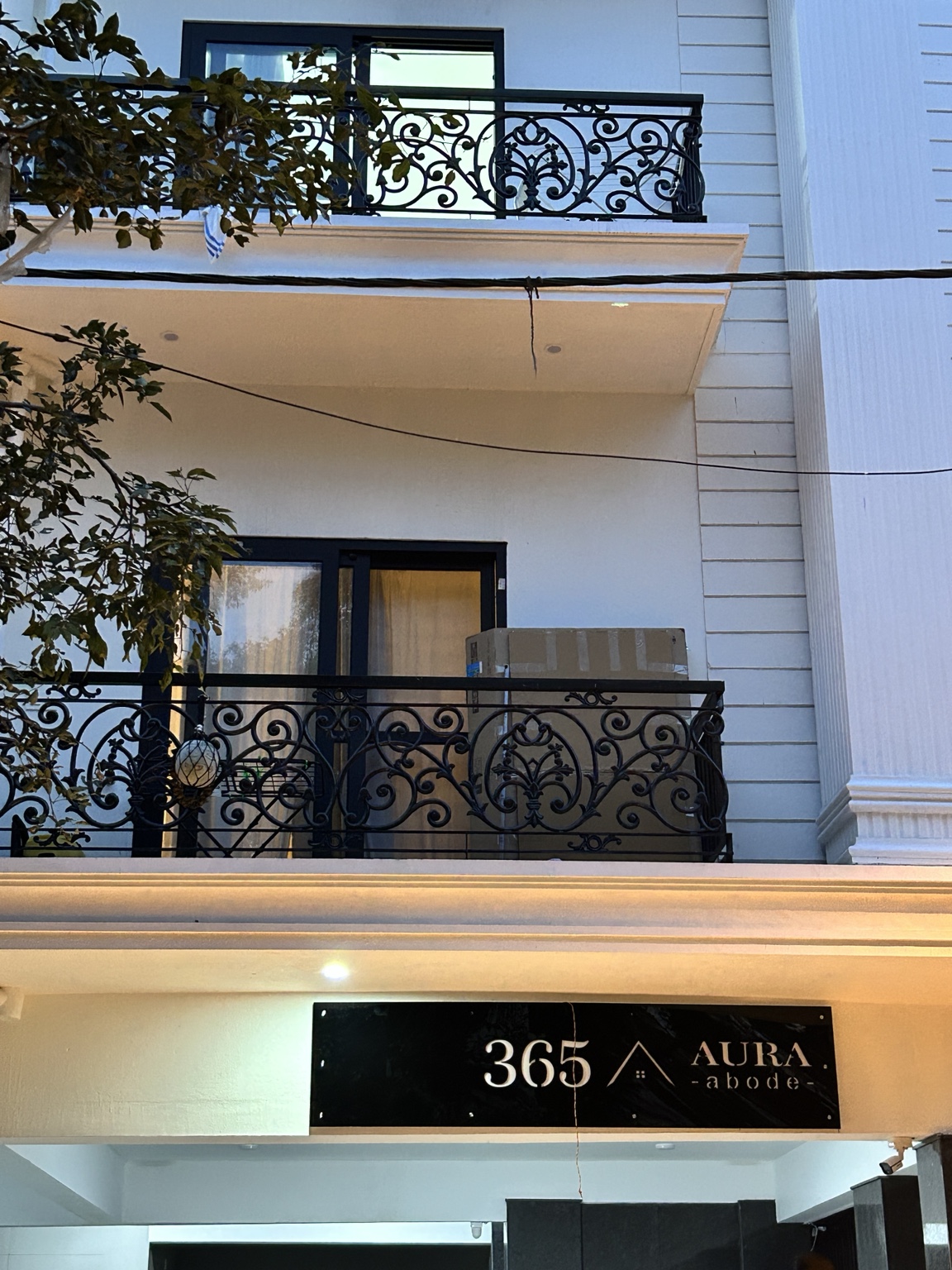 Balcony and building facade
